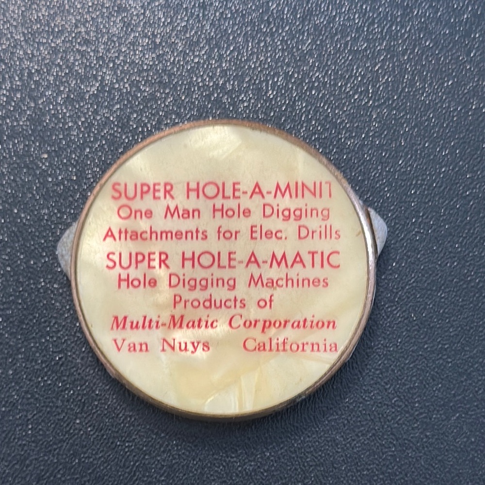 Vintage salesman promotion “Super hole a minit”. Double blade.